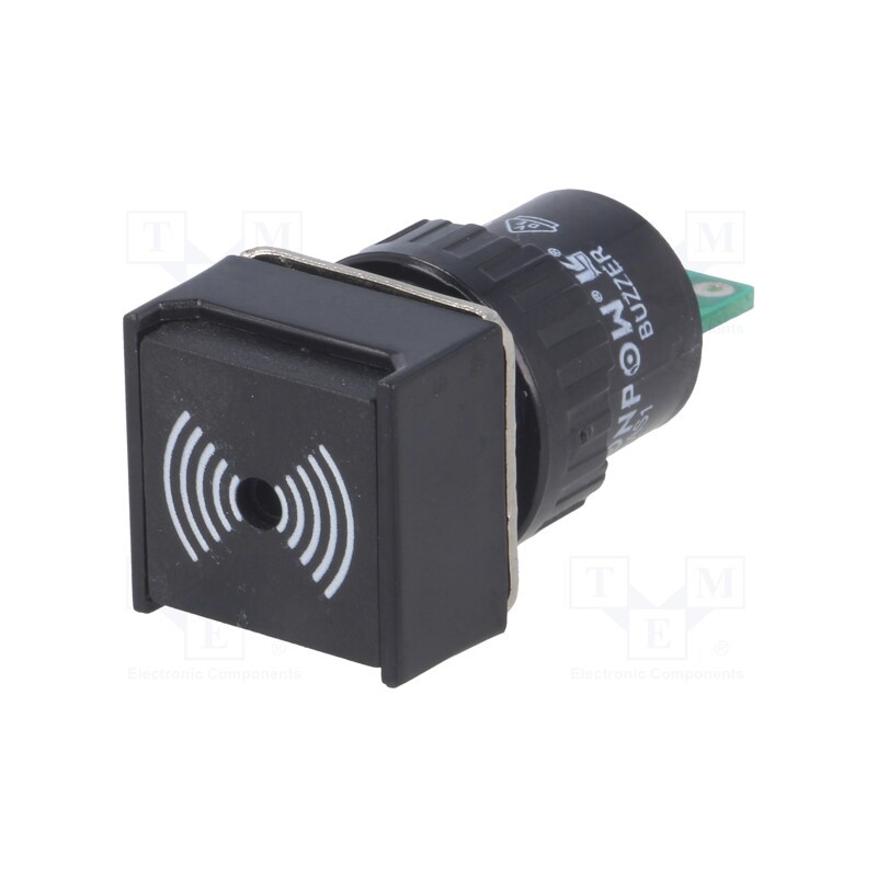 1 pcs x ONPOW - LAS1-AF-B/12V - Signaller: sound, 75dB, Illumin: none, IP40, Ø16mm, max.6mm, plastic