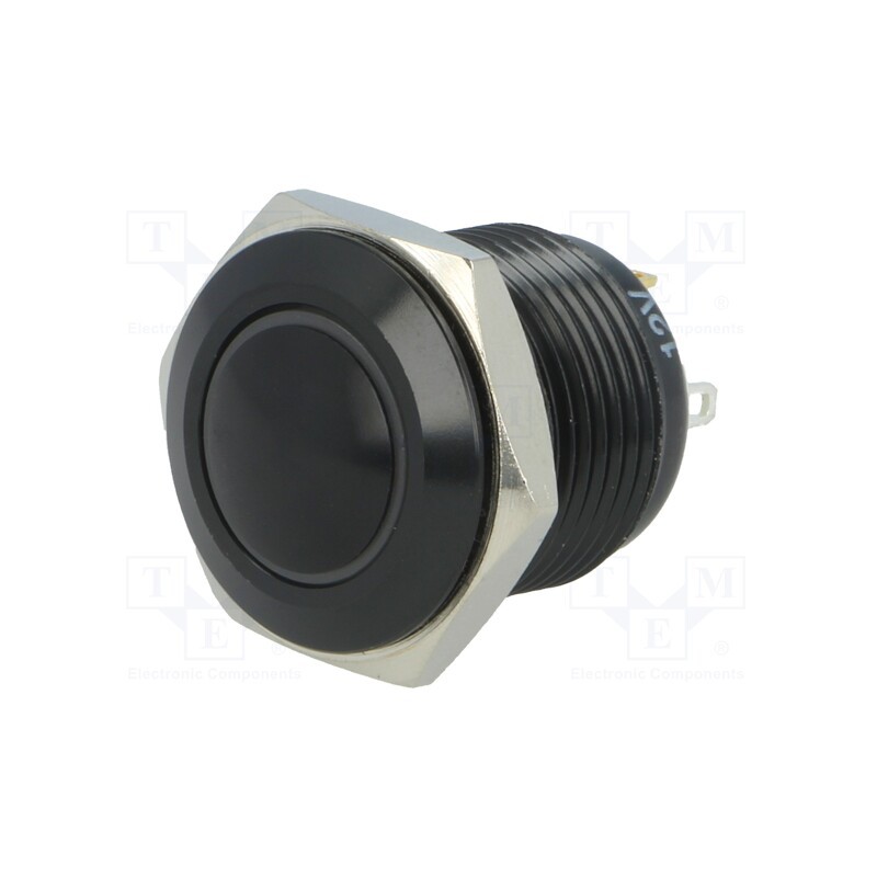 1 pcs x ONPOW - GQ16B-10E/J/G/12V/A - Switch: vandal resistant, Pos: 2, SPST-NO, 2A/36VDC, IP65, OFF-(ON)