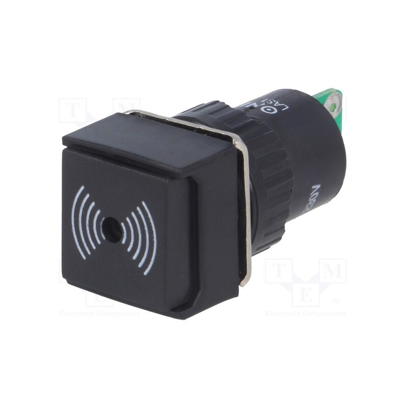 1 pcs x ONPOW - LAS1-AF-B/230V - Signaller: sound, 75dB, Illumin: none, IP40, Ø16mm, max.6mm, plastic