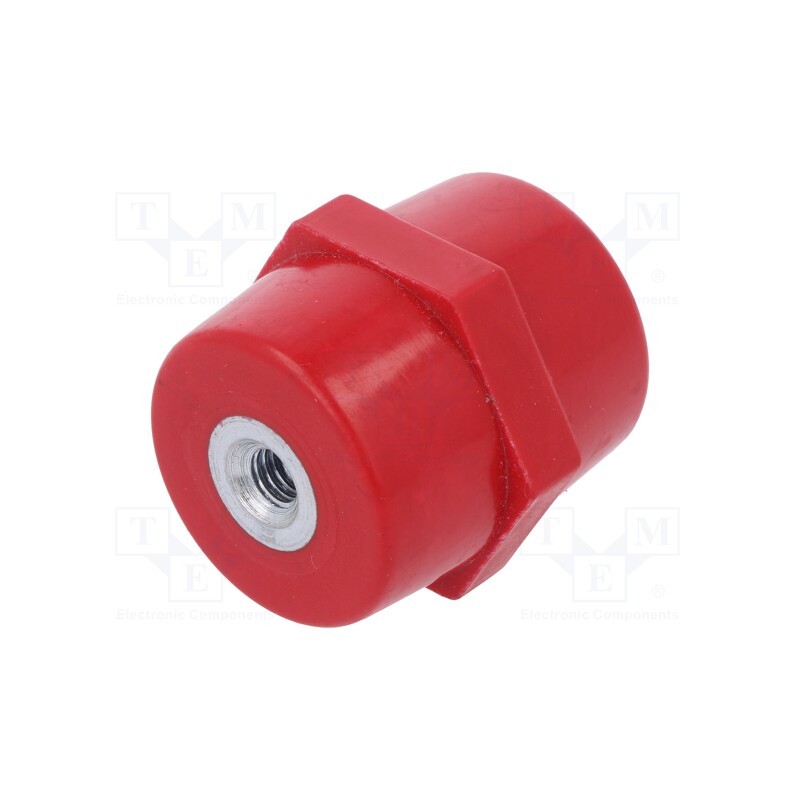 1 pcs x MOREK - MIA4012H46 - Support insulator, L: 40mm, Ø: 40mm, Uoper: 1kV, UL94V-0, Body: red