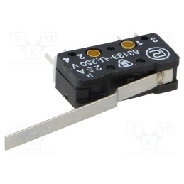 1 pcs x PROMET - 83 133 SLO54 AR35.75 - Microswitch SNAP ACTION, 2.5A/250VAC, 0.3A/220VDC, with lever