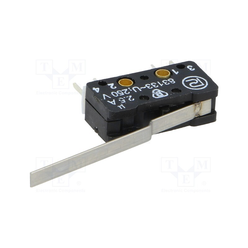 1 pcs x PROMET - 83 133 SLO54 AR35.75 - Microswitch SNAP ACTION, 2.5A/250VAC, 0.3A/220VDC, with lever