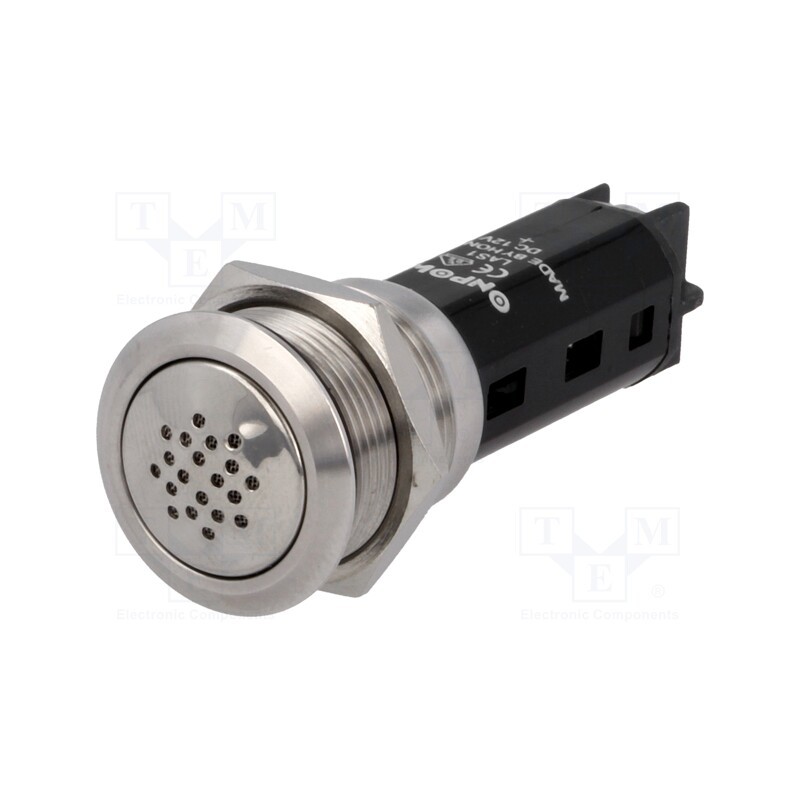 1 pcs x ONPOW - LAS1-AGQ-M-12V - Signaller: sound, 80dB, Illumin: none, IP50, Ø19mm, 1÷10mm, 360mW