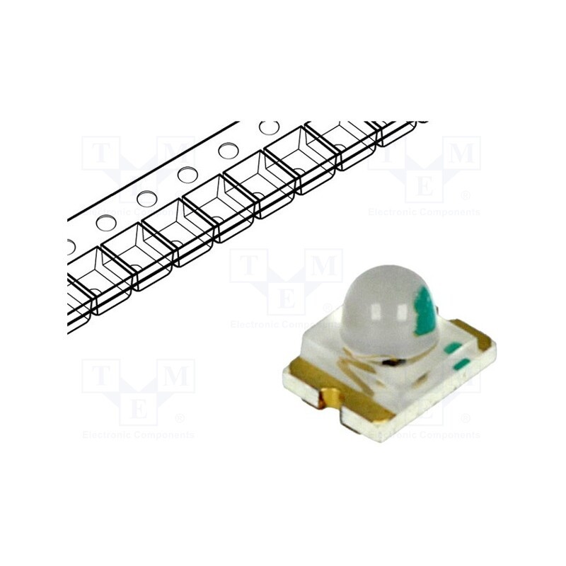 5 pcs x LITEON - LTST-C930KGKT - LED, SMD, 1210, green, 180÷600mcd, 3.2x2.4x2.4mm, 25°, 2÷2.4V, 20mA