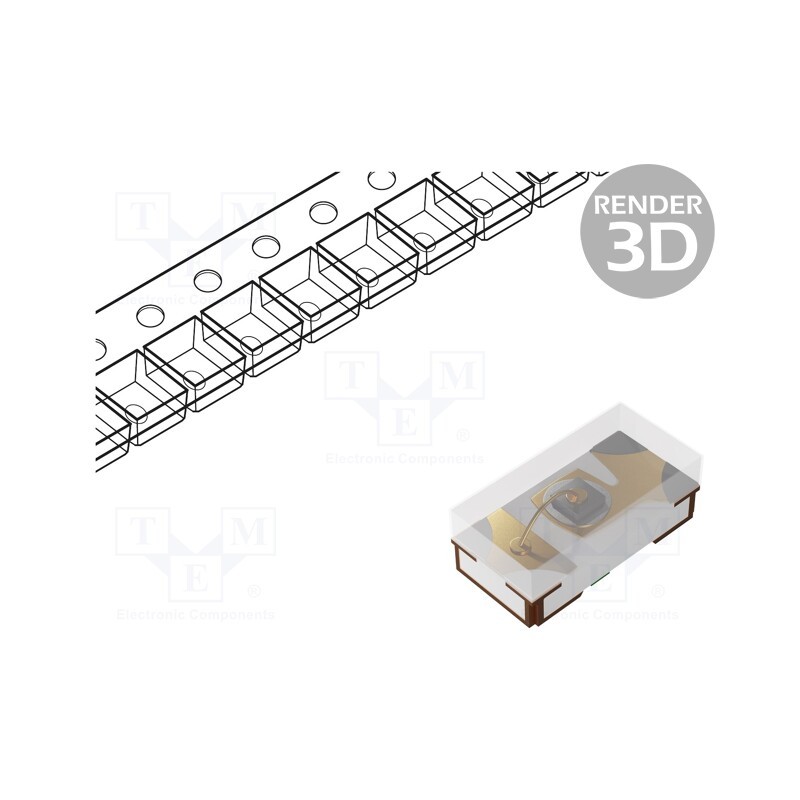 5 pcs x LITEON - LTST-C281KSKT - LED, SMD, 0402, yellow, 28÷180mcd, 1x0.5x0.35mm, 130°, 2÷2.4V, 20mA