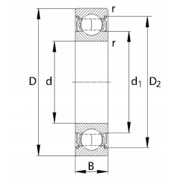 Ball bearing usually 12x28x8 mm ina fag 60012rs