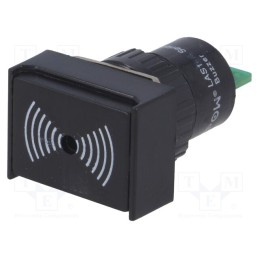 1 pcs x ONPOW - LAS1-AJ-B/12V - Signaller: sound, 75dB, Illumin: none, IP40, Ø16mm, max.6mm, plastic