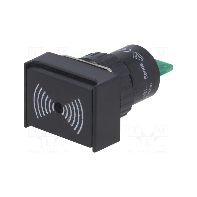 1 pcs x ONPOW - LAS1-AJ-B/230V - Signaller: sound, 75dB, Illumin: none, IP40, Ø16mm, max.6mm, plastic