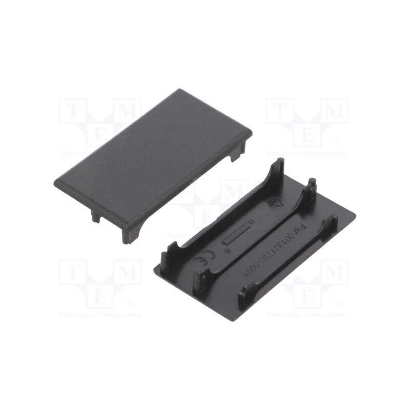 1 set x TOPMET - 93070002 - Cap for LED profiles, black, 2pcs, ABS, LOWI