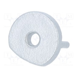 1 set x TOPMET - 86470040 -AS - Cap for LED profiles, silver, 2pcs, ABS, PEN8