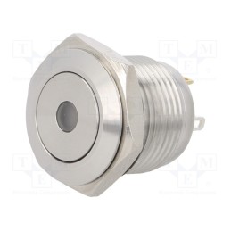1 pcs x ONPOW - GQ16F-10D/J/R/24V/S - Switch: vandal resistant, Pos: 2, SPST-NO, 2A/36VDC, IP65, OFF-(ON)