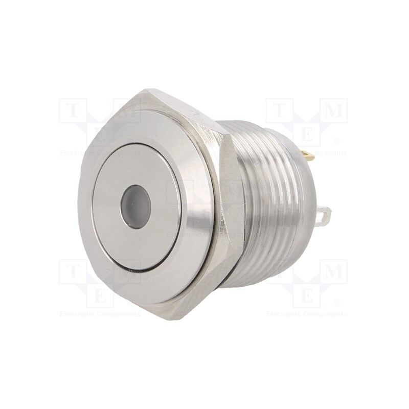 1 pcs x ONPOW - GQ16F-10D/J/R/24V/S - Switch: vandal resistant, Pos: 2, SPST-NO, 2A/36VDC, IP65, OFF-(ON)