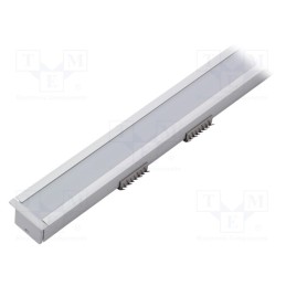 1 set x TOPMET - LINEA-IN20 F/U7 ANOD 1M SET STANDARD - Profiles for LED modules, white, natural, L: 1m, LINEA-IN20