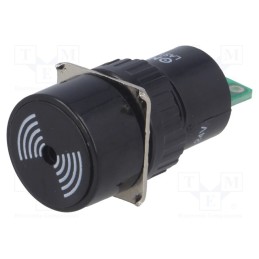 1 pcs x ONPOW - LAS1-AY-B/24V - Signaller: sound, 75dB, Illumin: none, IP40, Ø16mm, max.6mm, plastic