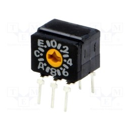 1 pcs x OMRON OCB - A6CV-16R - Encoding switch, HEX/BCD, Pos: 16, THT, Rcont max: 200mΩ, 1Ncm, A6CV