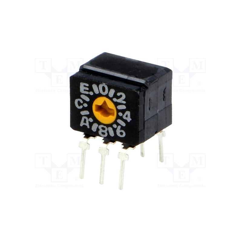 1 pcs x OMRON OCB - A6CV-16R - Encoding switch, HEX/BCD, Pos: 16, THT, Rcont max: 200mΩ, 1Ncm, A6CV