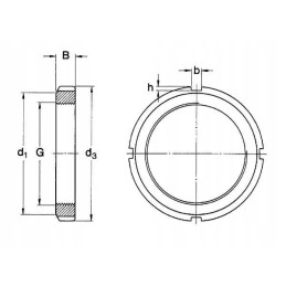 Steel locking nut M110x2 00 Kramp
