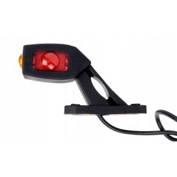 Left side marker lamp, white and red, LED 12 24v e9