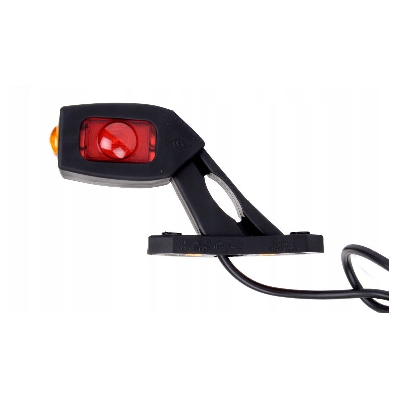 Left side marker lamp, white and red, LED 12 24v e9