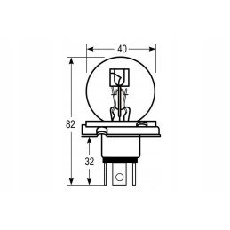 Vlc0410 halogen bulb r2 12v 45w 40w