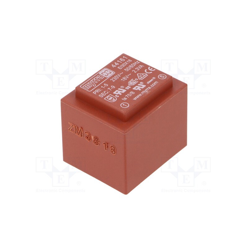 1 pcs x MYRRA - 44161 - Transformer: encapsulated, 2.3VA, 230VAC, 18V, 128mA, PCB