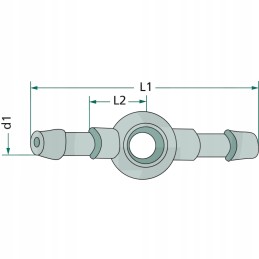 Double eyelet connector 3mm granite