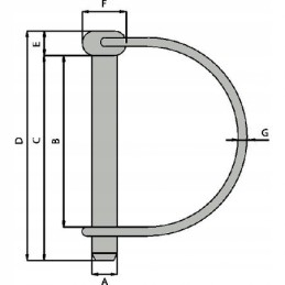 Pipe cotter pin 8 x 60 mm