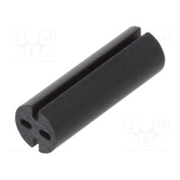 10 pcs x DREMEC - 8GE04V80567 - Spacer sleeve, LED, Øout: 5.1mm, ØLED: 5mm, L: 15mm, black, UL94V-0