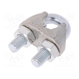 1 pcs x DROMET - ZL14 - Rope clamp wire, steel, for rope, Ørope: 14mm, zinc, DIN 741