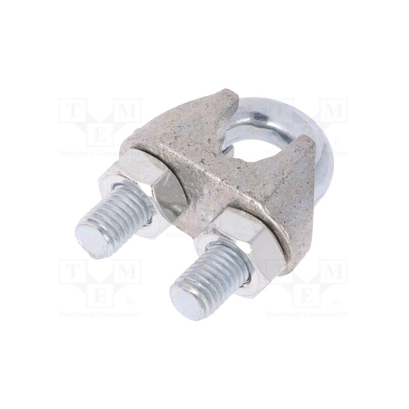 1 pcs x DROMET - ZL14 - Rope clamp wire, steel, for rope, Ørope: 14mm, zinc, DIN 741