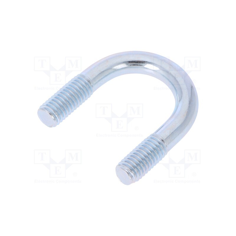 1 pcs x DROMET - CB.8..23..42(1/2') - U-bolt, B, 1.25, steel, zinc, Thread len: 16mm, for fixing pipes