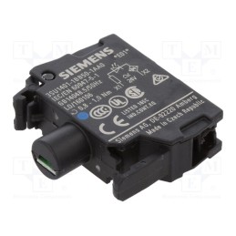1 pcs x SIEMENS - 3SU1401-1BB50-1AA0 - Illuminating unit, 22mm, 3SU1.5, -25÷70°C, Illumin: LED, front
