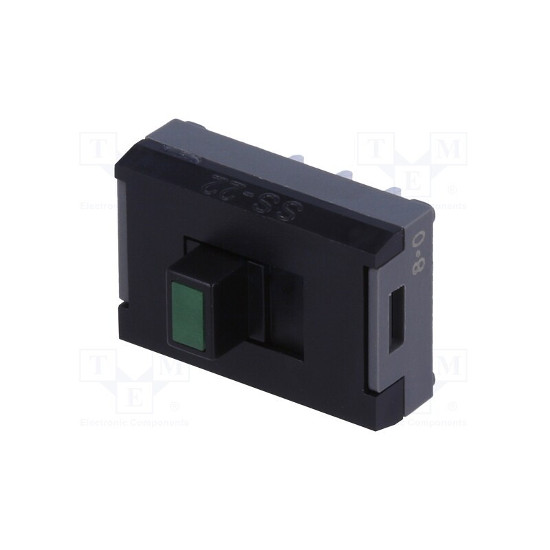 1 pcs x NKK SWITCHES - SS22SDP2LF - Switch: slide, Pos: 2, DPDT, 0.1A/30VDC, ON-ON, vertical, -15÷60°C