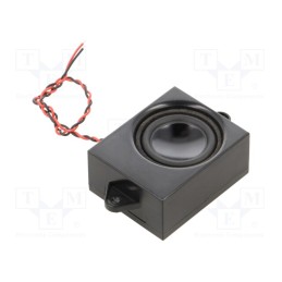 1 pcs x PUI AUDIO - ASE04508MR-LW150-WP-R - Loudspeaker, waterproof, 2W, 8Ω, 45x36x20mm, 0÷20000Hz, IP65