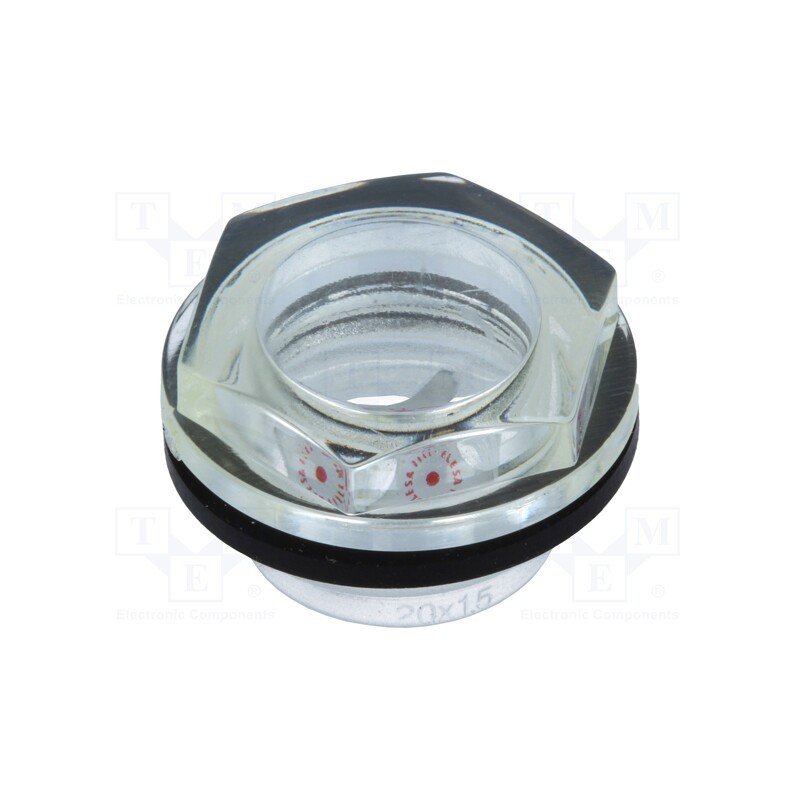 1 pcs x ELESA+GANTER - 13681 - Level indicator, Inspect.hole dia: 14mm, M20, 8÷10Nm, Pitch: 1.5