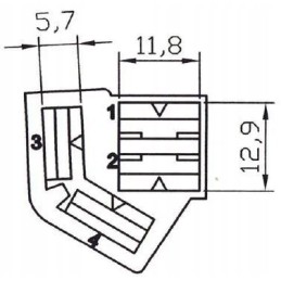 4-pole plug housing
