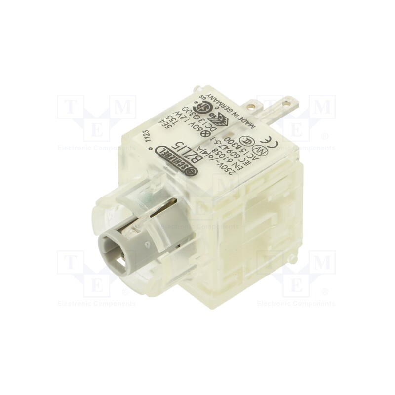 1 pcs x SCHLEGEL - BZLI5 - Contact block, -30÷70°C, Illumin: yes, IP00, Contacts: NO, 3mm