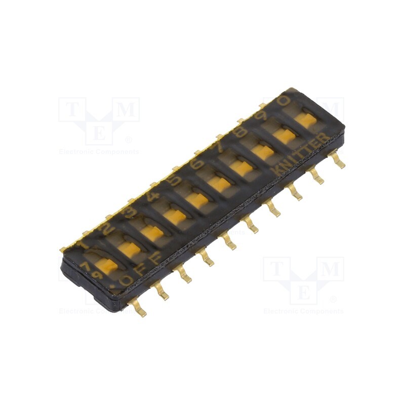 1 pcs x KNITTER-SWITCH - SMS 510 - Switch: DIP-SWITCH, OFF-ON, 0.1A/50VDC, Pos: 2, -40÷105°C, SMD, SMS