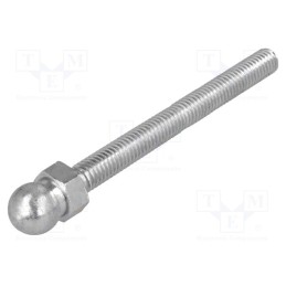 1 pcs x FATH - 098MM06060M - Pin, M6, Plunger mat: steel, Ø: 10mm, Plating: zinc, Thread len: 60mm