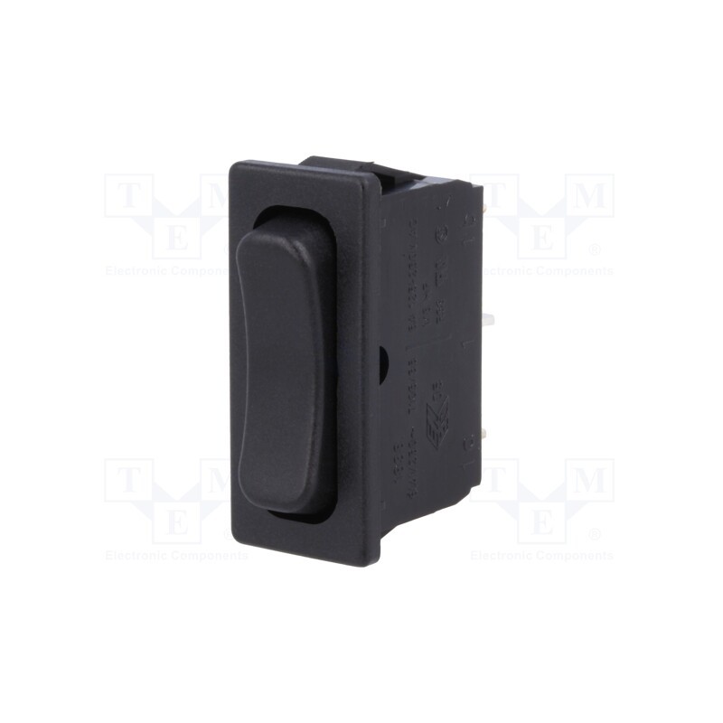 1 pcs x Marquardt - 1838.1402 - ROCKER, SPDT, Pos: 3, (ON)-OFF-(ON), 6A/250VAC, black, IP40, none