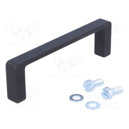 1 pcs x MENTOR - 3271.1093 - Handle, aluminium, black, H: 28mm, L: 98mm, W: 10mm