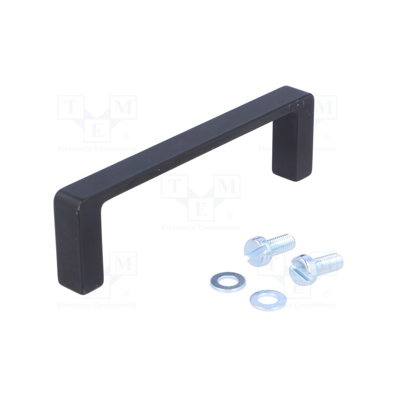 1 pcs x MENTOR - 3271.1093 - Handle, aluminium, black, H: 28mm, L: 98mm, W: 10mm