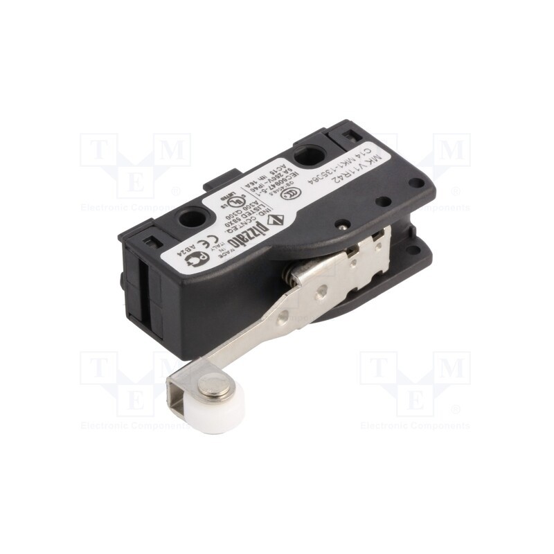 1 pcs x PIZZATO ELETTRICA - MK V11R42 - Microswitch SNAP ACTION, 6A/250VAC, 5A/24VDC, SPDT, ON-(ON), IP40