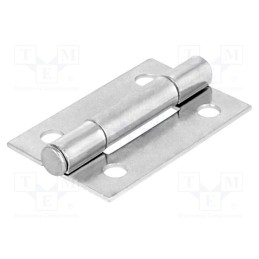 1 pcs x ROZTOCZE - 3.ST37.001 - Hinge, Width: 26mm, zinc-plated steel, natural, H: 40mm, Holes no: 4