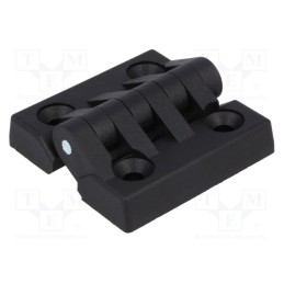 1 pcs x ROZTOCZE - 3.545.001 - Hinge, Width: 50mm, polyamide, black, H: 50mm, Holes no: 4