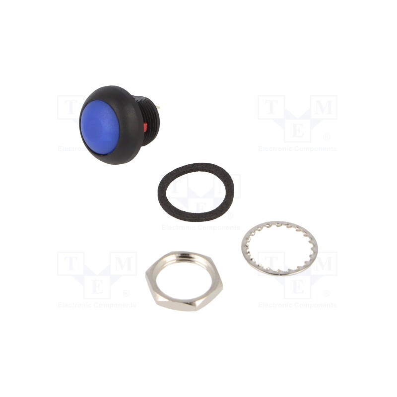 1 pcs x E-SWITCH - RP8100B2M1CEBLKBLUNIL - Switch: push-button, Pos: 2, SPST-NO, 0.1A/50VDC, OFF-(ON), IP67