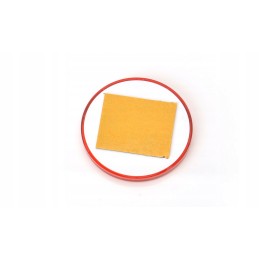 Red reflector, round, glued
