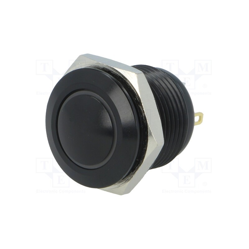 1 pcs x ONPOW - GQ16B-10E/J/Y/12V/A - Switch: vandal resistant, Pos: 2, SPST-NO, 2A/36VDC, IP65, OFF-(ON)