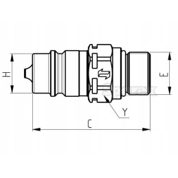 Hydra male plug 1 2 large mount m26x1 50 male