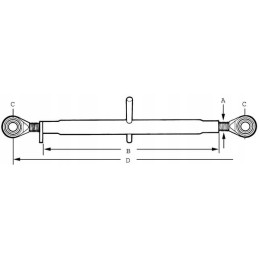 Central connector 280 415 mm diameter 16 mm